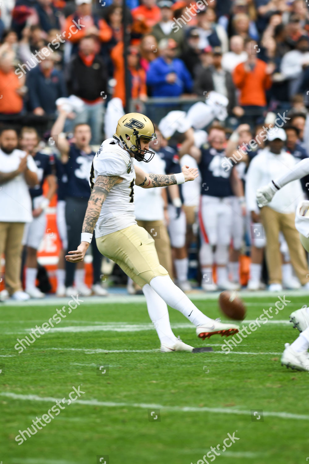 Purdue Kicker Spencer Evans 13 Kicking Editorial Stock Photo Stock