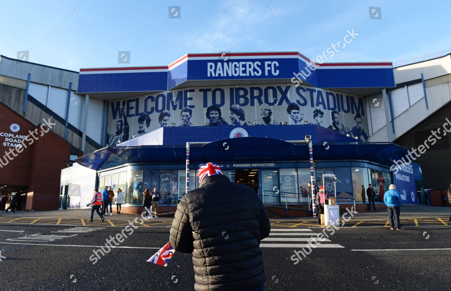 Rangers Fan Outside Ibrox Staddium Before Kick Editorial Stock Photo Stock Image Shutterstock