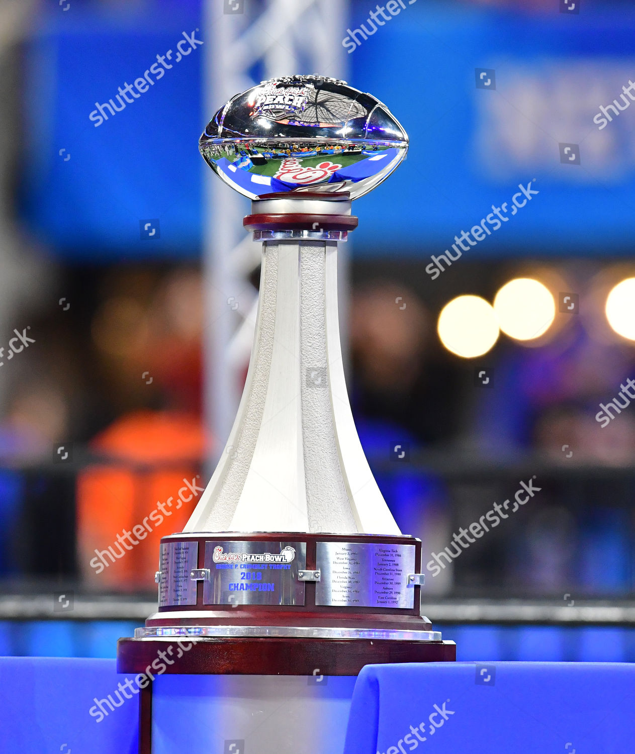 Peach Bowl Trophy Chickfila Peach Bowl Editorial Stock Photo - Stock ...