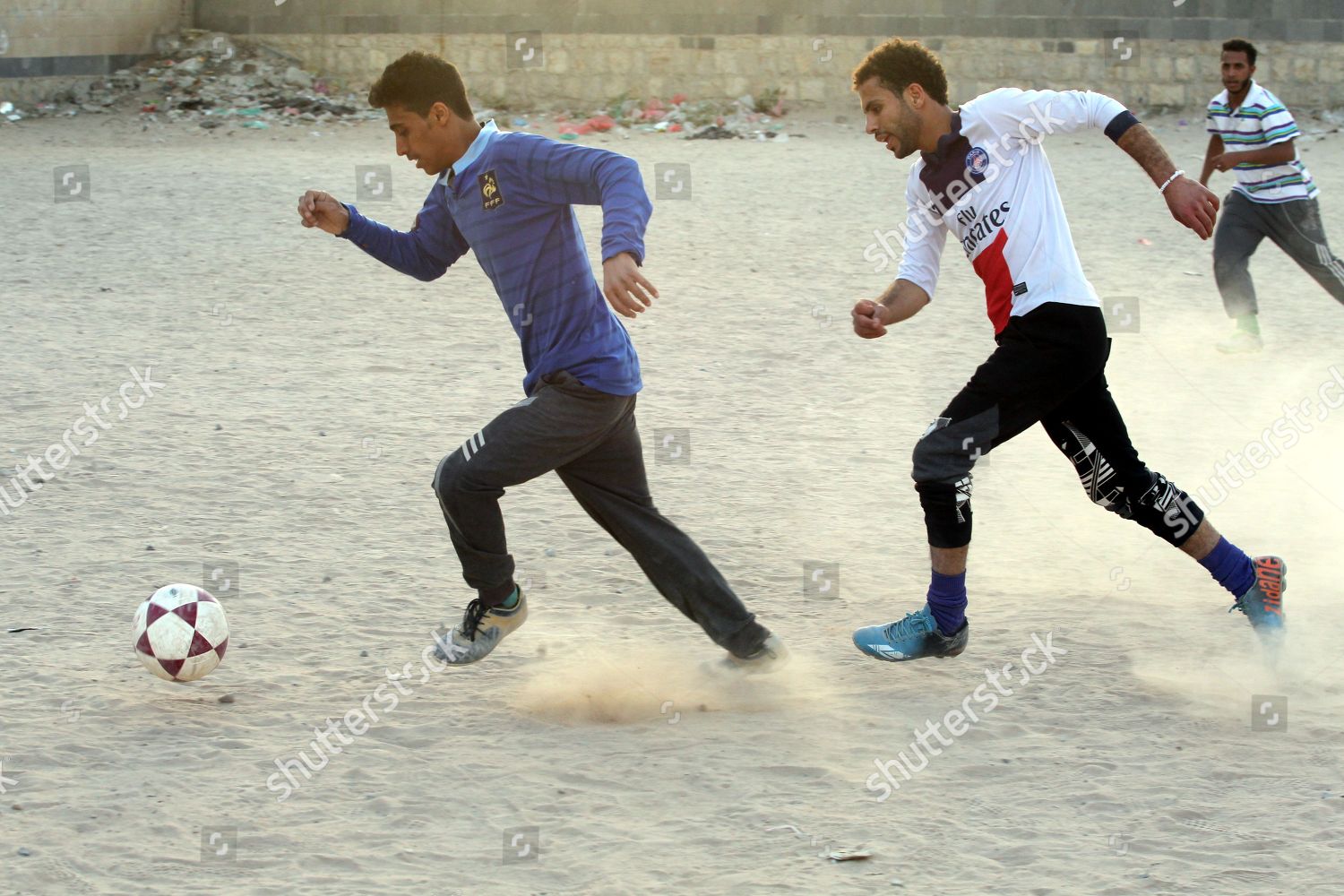 Yemenis play soccer during local tournament youth Editorial Stock ...