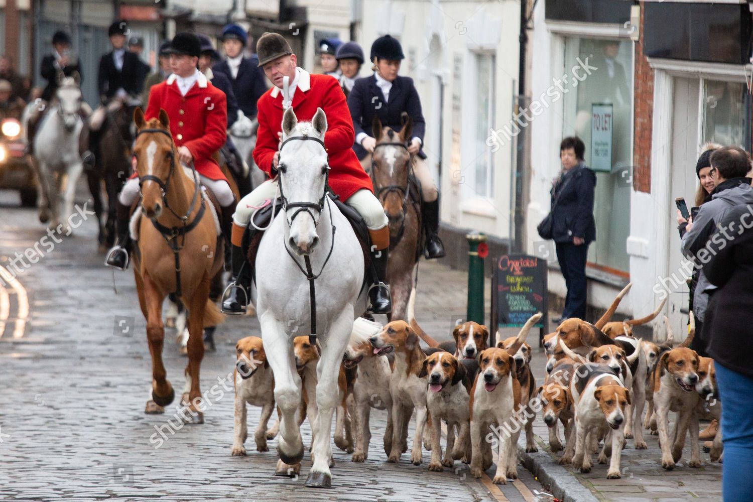 Atherstone Hunt Arrive Market Square Atherstone Editorial Stock Photo ...