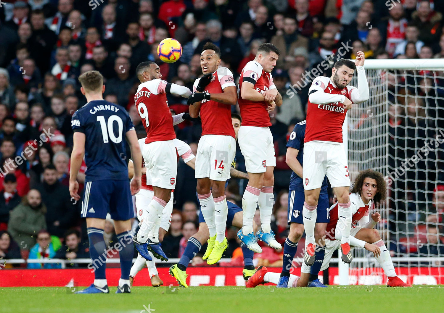 Arsenal Players Defend Free Kick Wall Editorial Stock Photo Stock Image Shutterstock