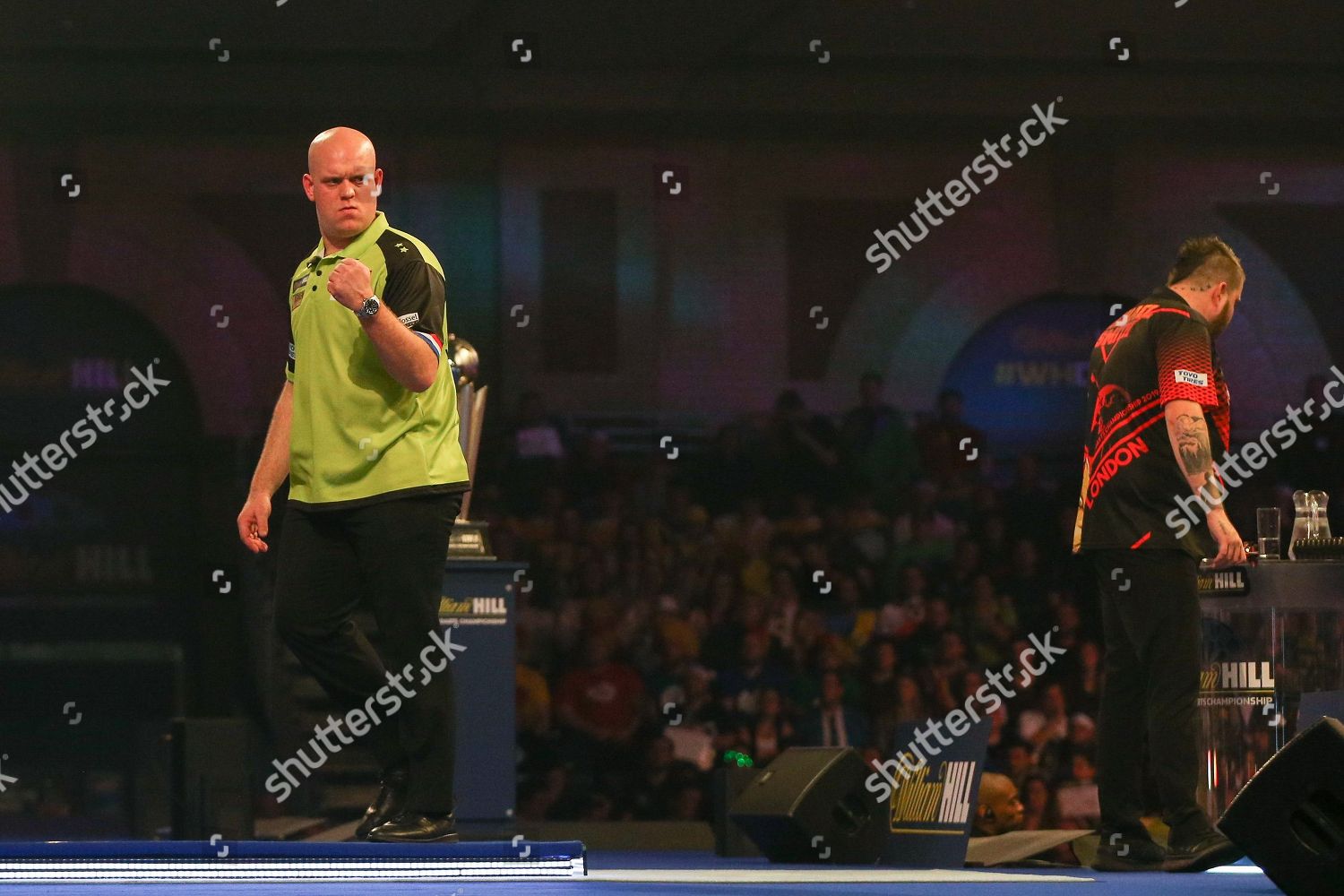 Michael Van Gerwen Celebrates Winning Leg Editorial Stock Photo - Stock
