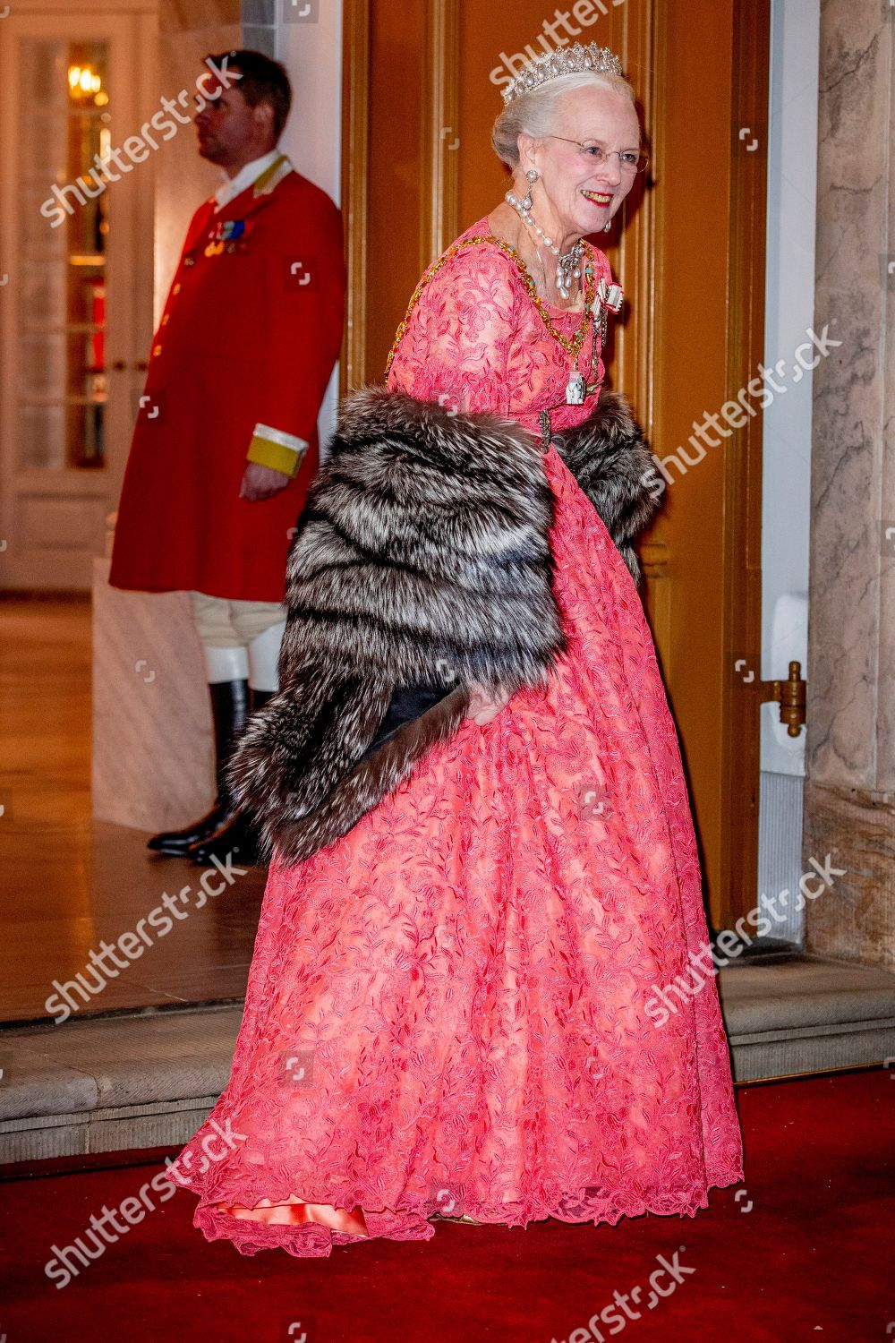 Queen Margrethe Ii Arriving Annual New Editorial Stock Photo - Stock Image