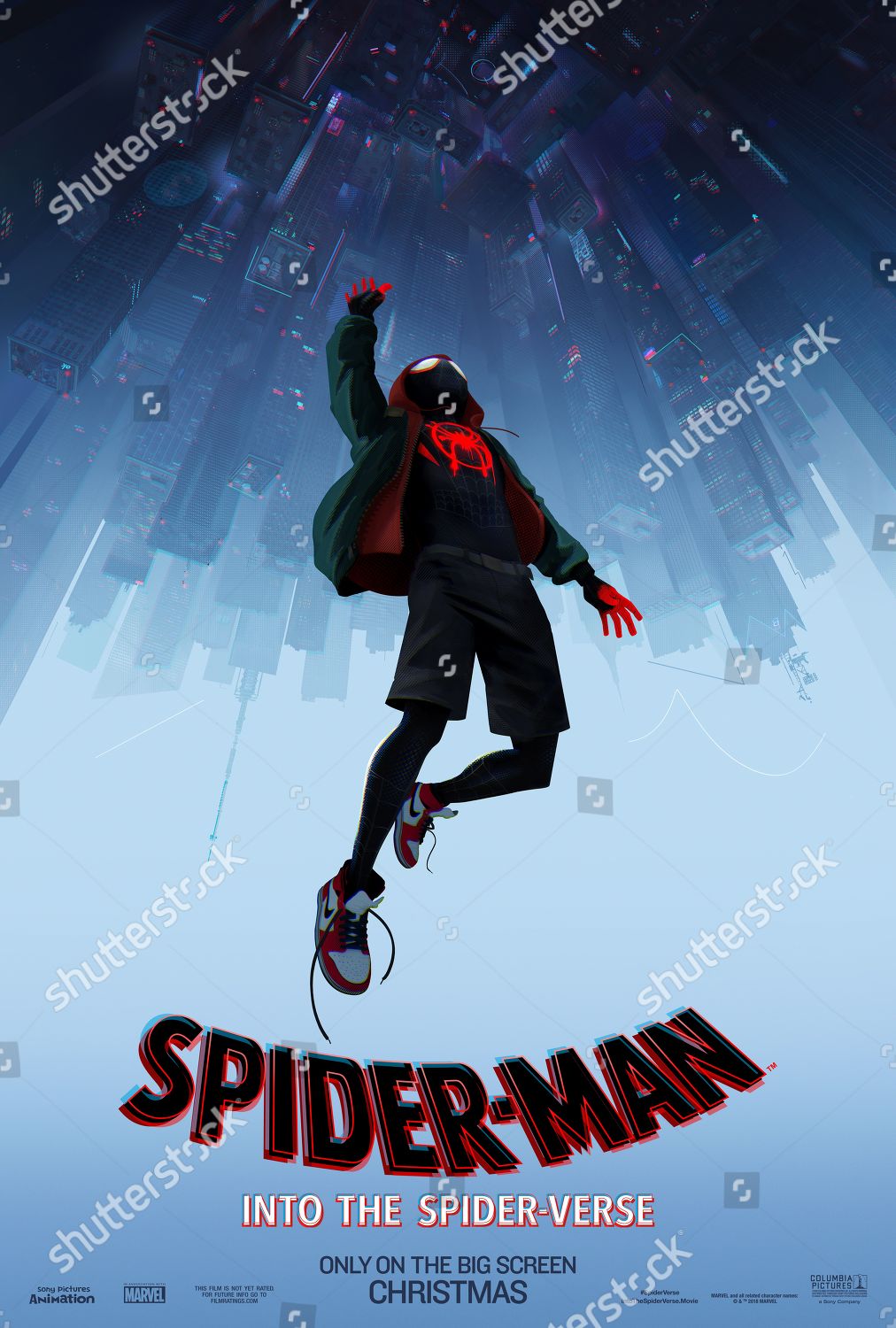 Spiderman Into Spiderverse 2018 Poster Art - Foto de stock de contenido  editorial: imagen de stock | Shutterstock