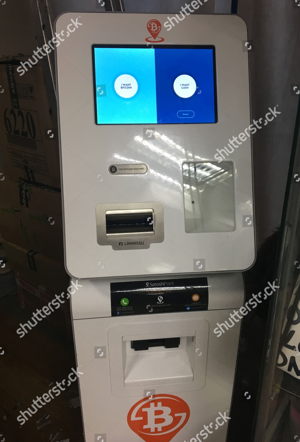 Bitcoin Vending Machines London Here Kings Cross Editorial Stock - 