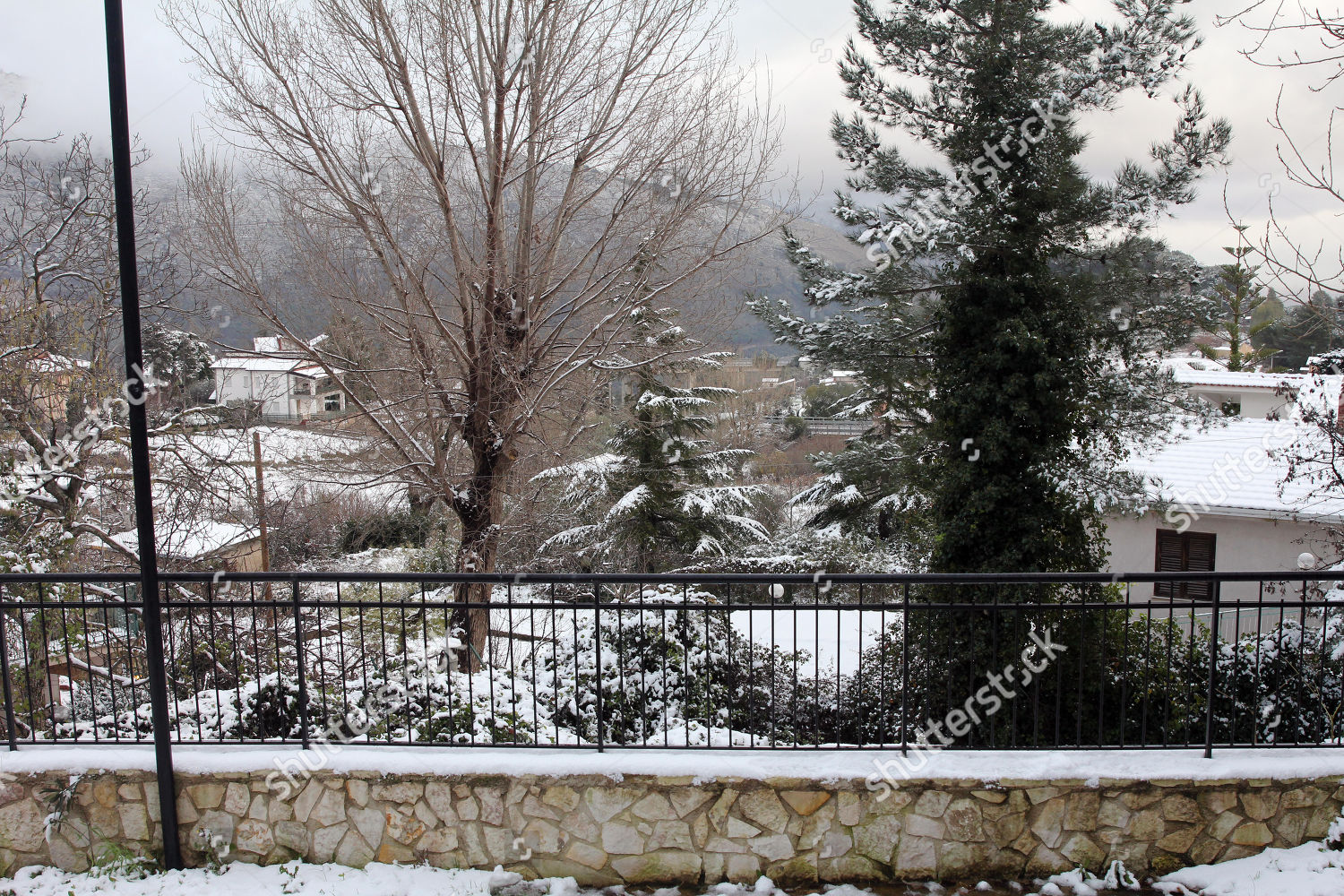 Snow Falls Across Palermo Editorial Stock Photo Stock Image