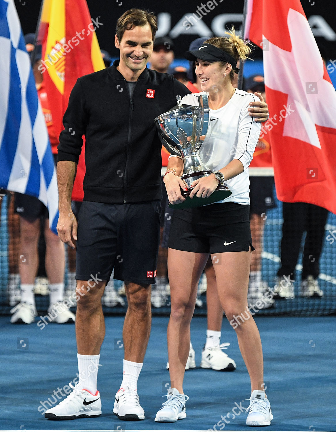 Roger Federer Belinda Bencic Team Switzerland Celebrating Editorial Stock Photo Stock Image Shutterstock