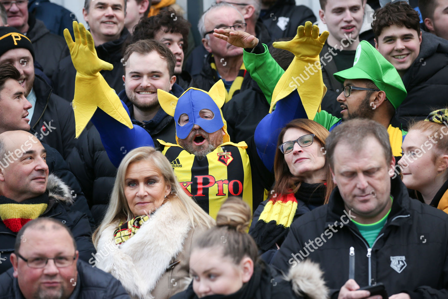 Watford Supporters Costume Editorial Stock Photo - Stock Image ...