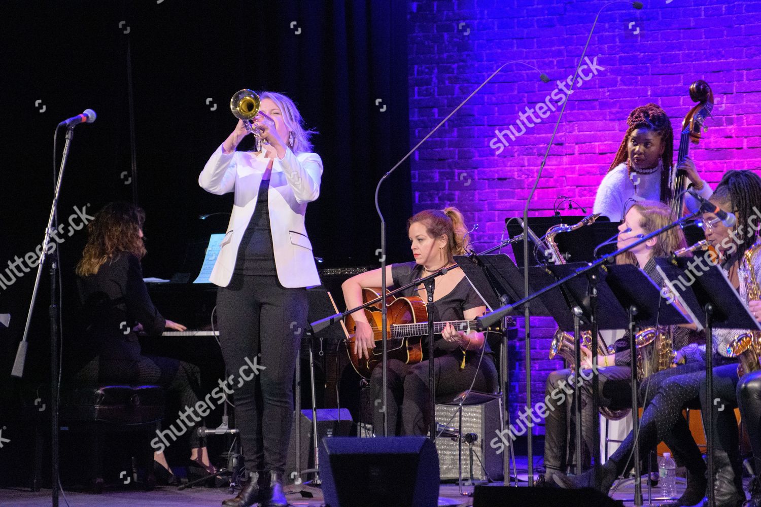 Bria Skonberg Trumpet Leads Allfemale Big Editorial Stock Photo Stock