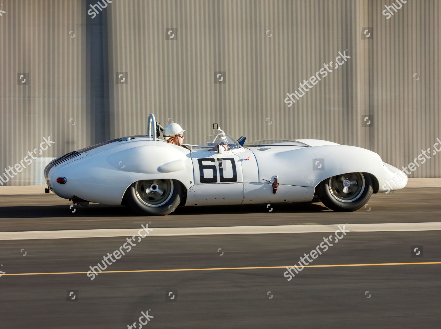 Sale of historic 1959 Lister-Jaguar racing car, Scottsdale, Arizona, USA - Jan 2019