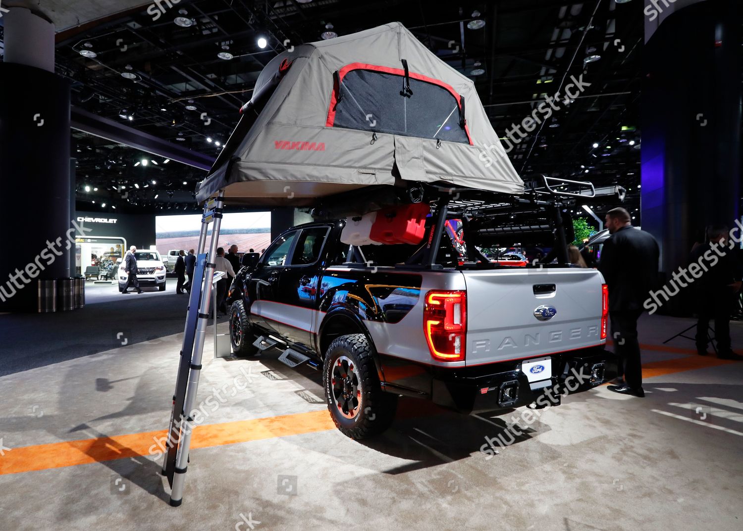 Ford 2019 Ranger Xlt Tent Camping Setup Editorial Stock