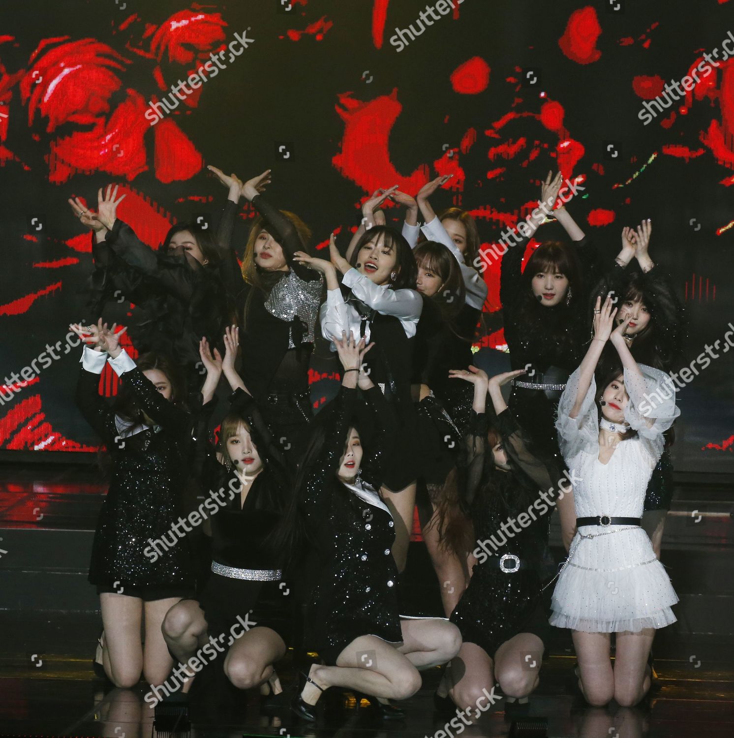 SOUTH KOREANJAPANESE MIXED GIRL GROUP 'IZ Editorial Stock Photo