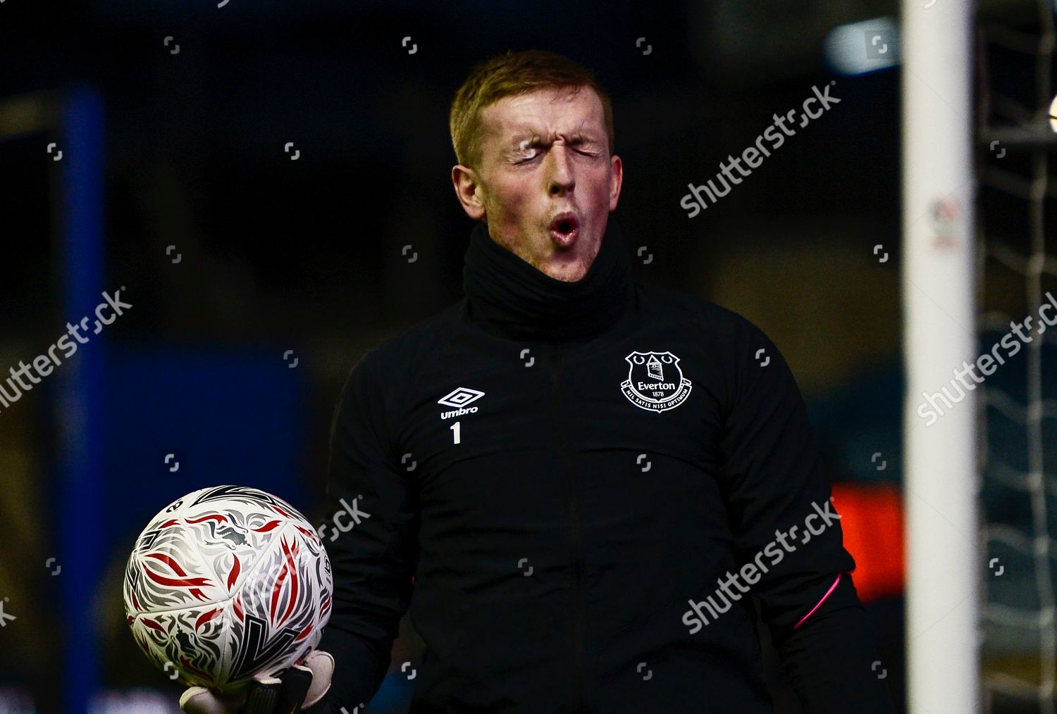 Jordan Pickford Goalkeeper Everton Reacts While Editorial Stock Photo ...