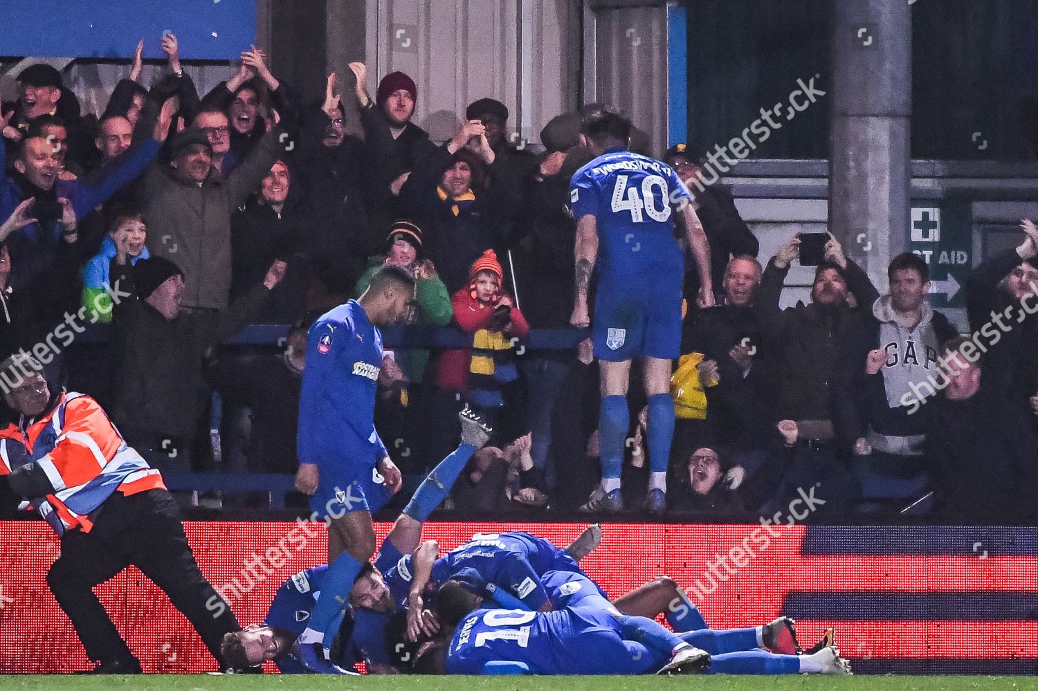 Wimbledon Defender Toby Sibbick 20 Celebrates Editorial Stock Photo ...