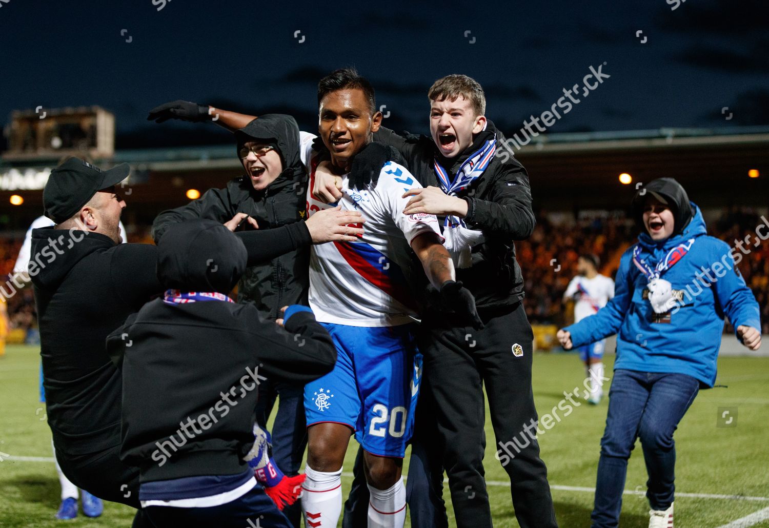 Rangers Fans Spit On Pitch Celebrate Alfredo Editorial Stock Photo Stock Image Shutterstock