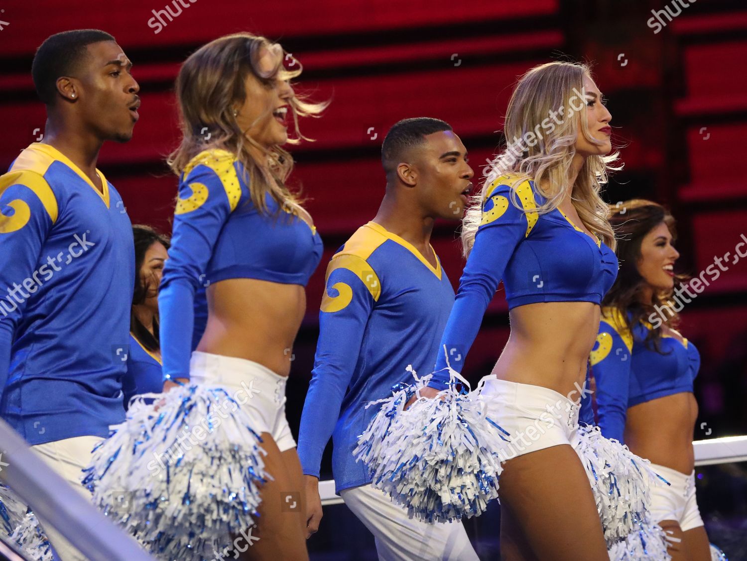 Los Angeles Rams Cheerleaders Including Two Editorial Stock Photo