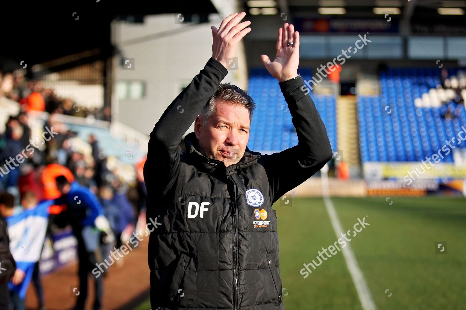 Peterborough Manager Darren Ferguson Claps Fans Editorial Stock Photo ...