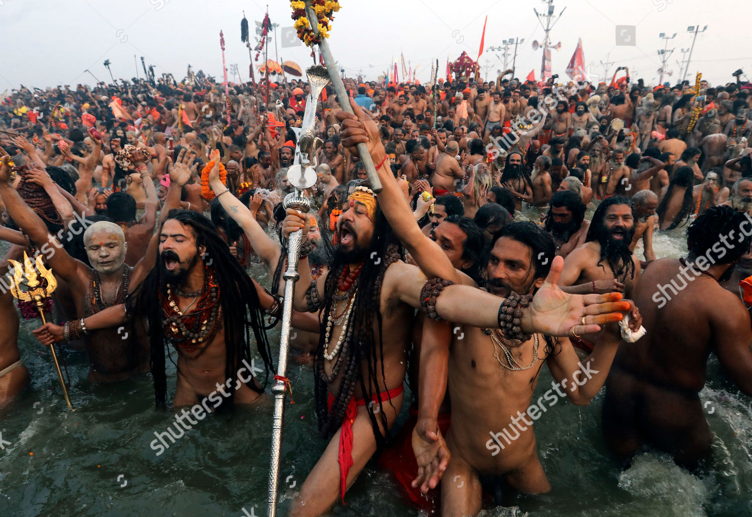 Indian Naga Sadhus Naked Holy Men Editorial Stock Photo Stock Image