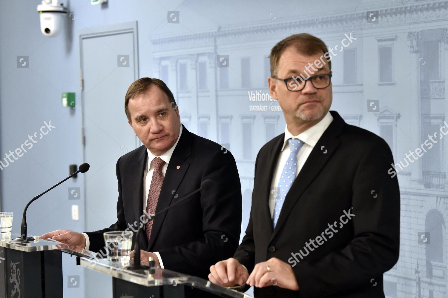 Swedish Prime Minister Stefan Finnish Prime Editorial Stock Photo ...