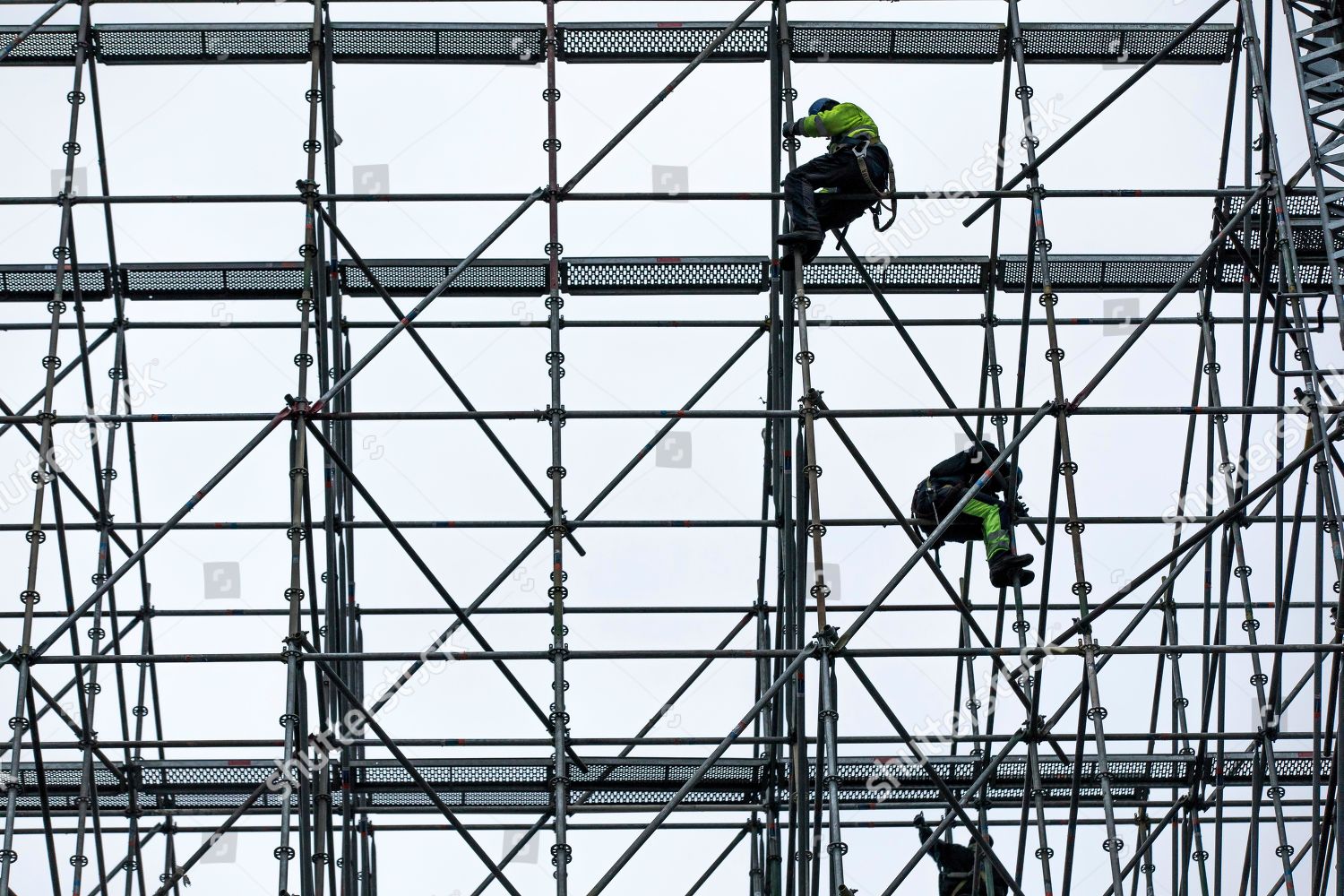 Scaffolders Work Building Large Scaffolding Work Editorial Stock Photo ...