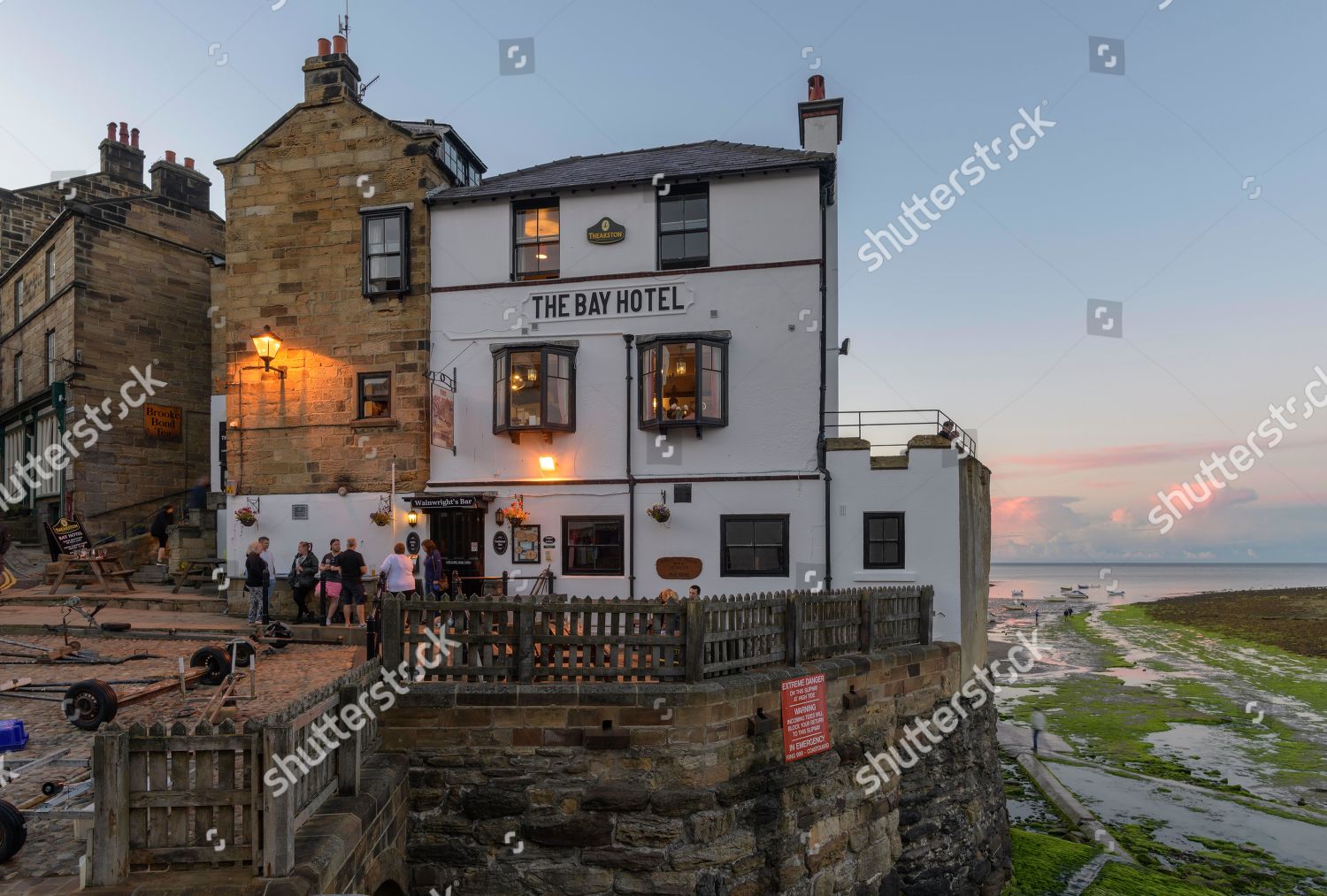 Bay Hotel Pub Robin Hoods Bay Editorial Stock Photo - Stock Image ...