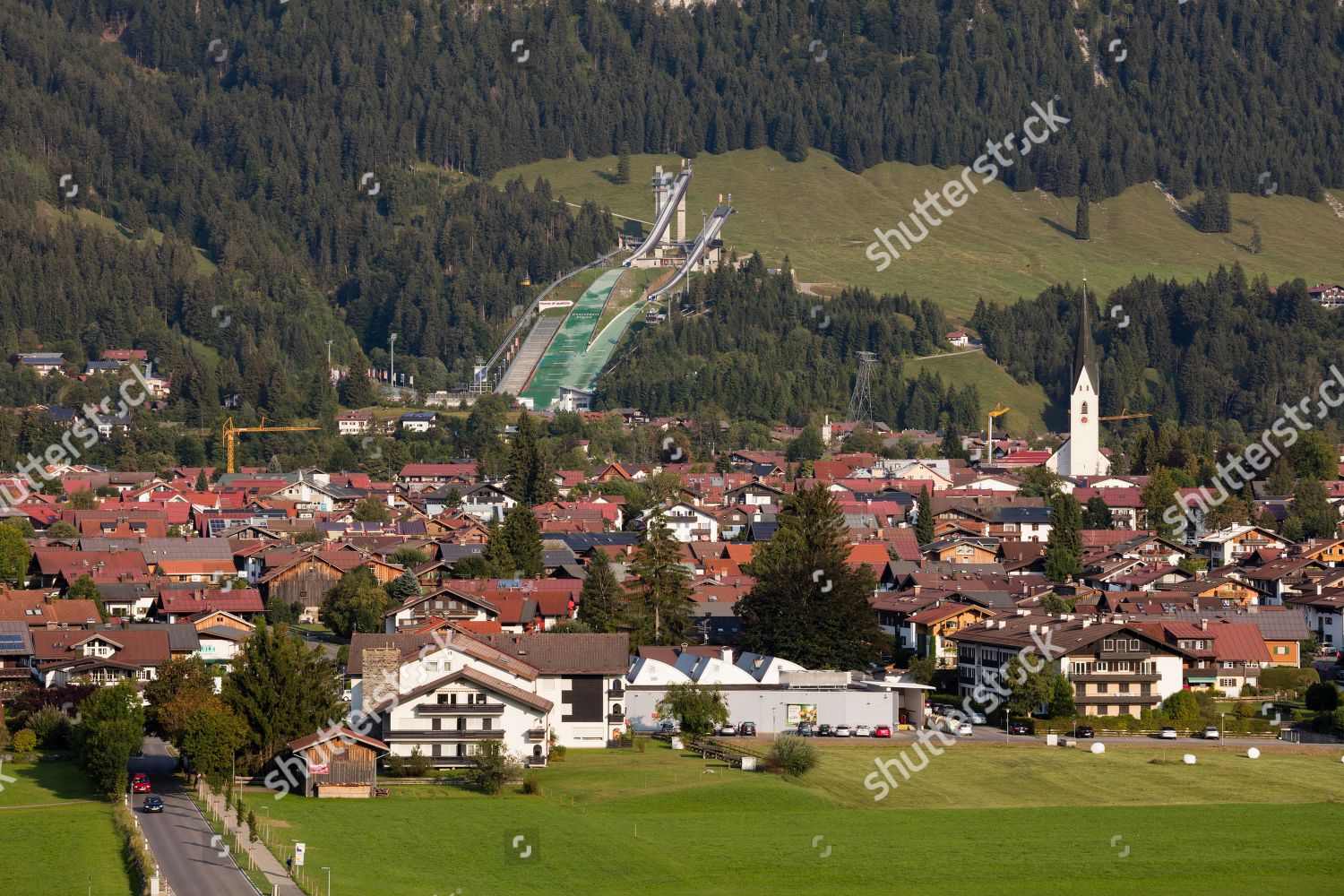 Town View Behind Ski Jump Oberstdorf Editorial Stock Photo - Stock ...