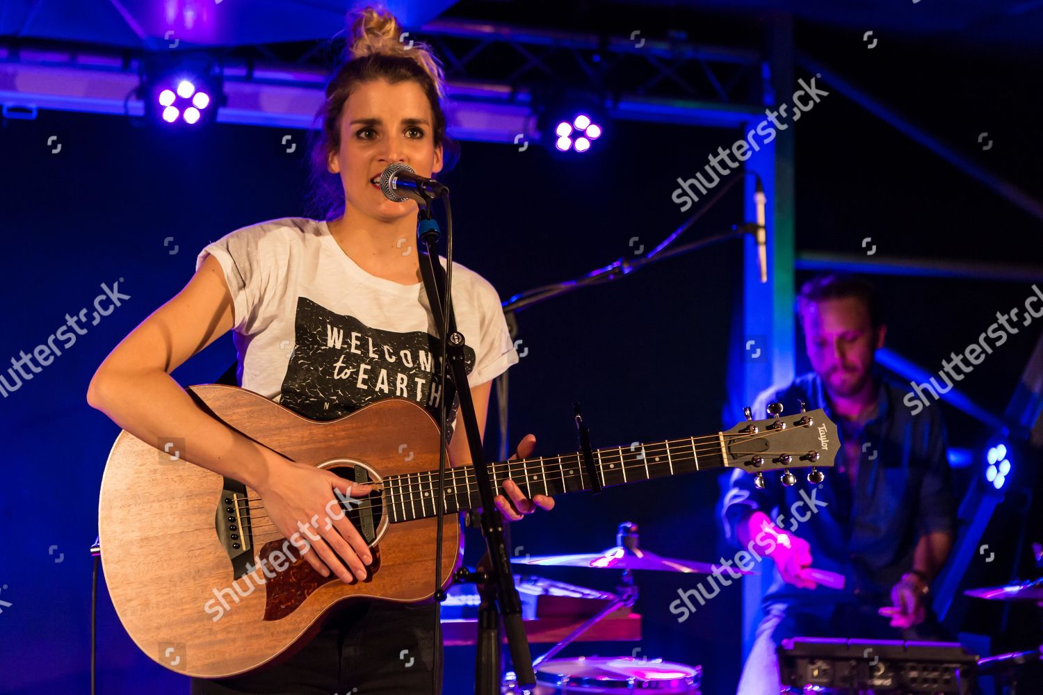 Swiss Singer Songwriter Lina Button Live Editorial Stock Photo - Stock ...