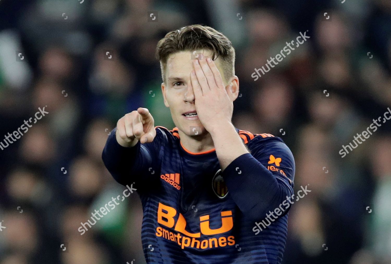 Valencias Forward Kevin Gameiro Celebrates After Scoring Editorial Stock Photo Stock Image Shutterstock