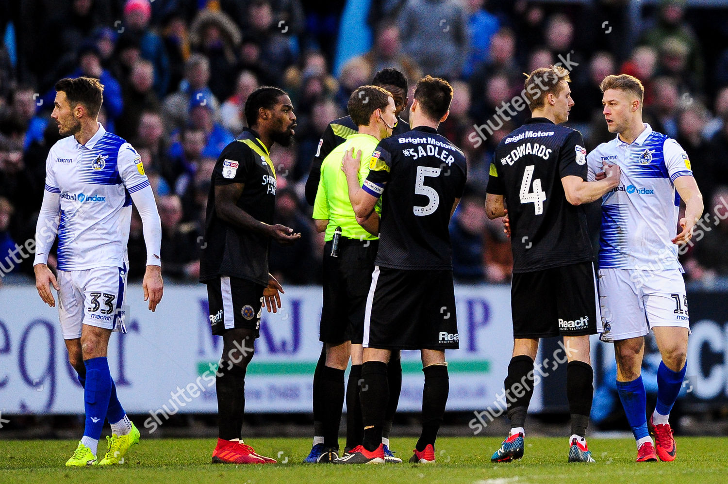 David Edwards Shrewsbury Town Receives Red Editorial Stock Photo ...