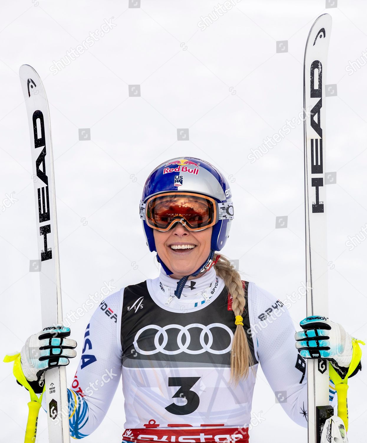 Lindsey Vonn Usa Reacts Finish Area Editorial Stock Photo - Stock Image ...