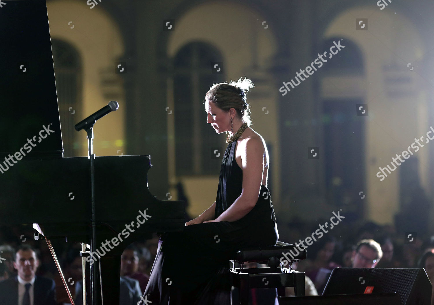 Russian Pianist Irina Shkurindina Performs During Editorial Stock Photo ...