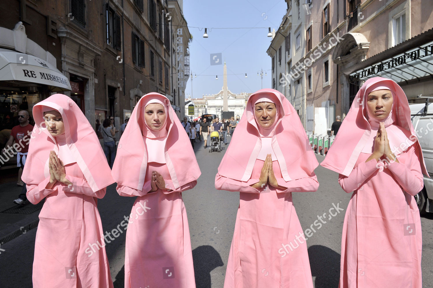 pink nun outfit
