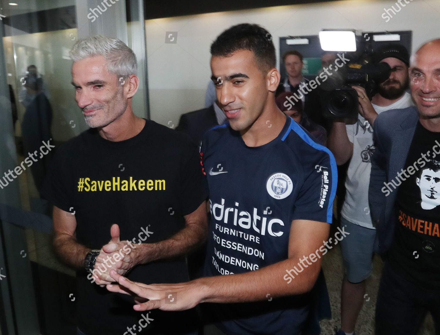 Refugee Footballer Hakeem Alaraibi C Arrives Editorial Stock Photo ...