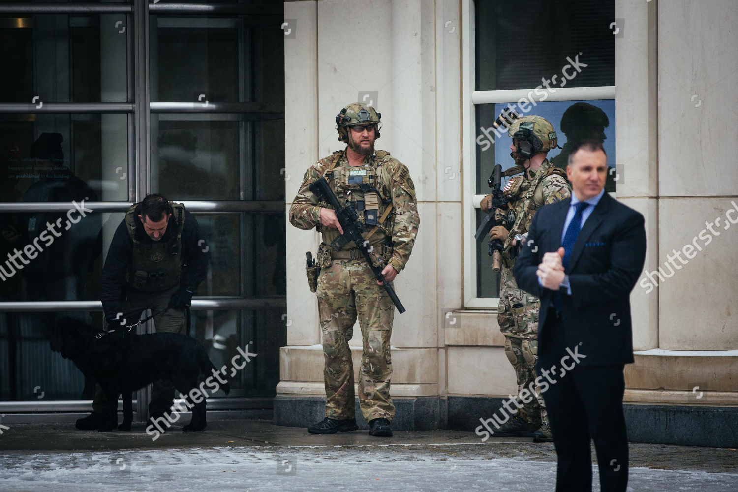 Law Enforcement Stand Guard Security Heightened Outside Editorial Stock Photo Stock Image Shutterstock