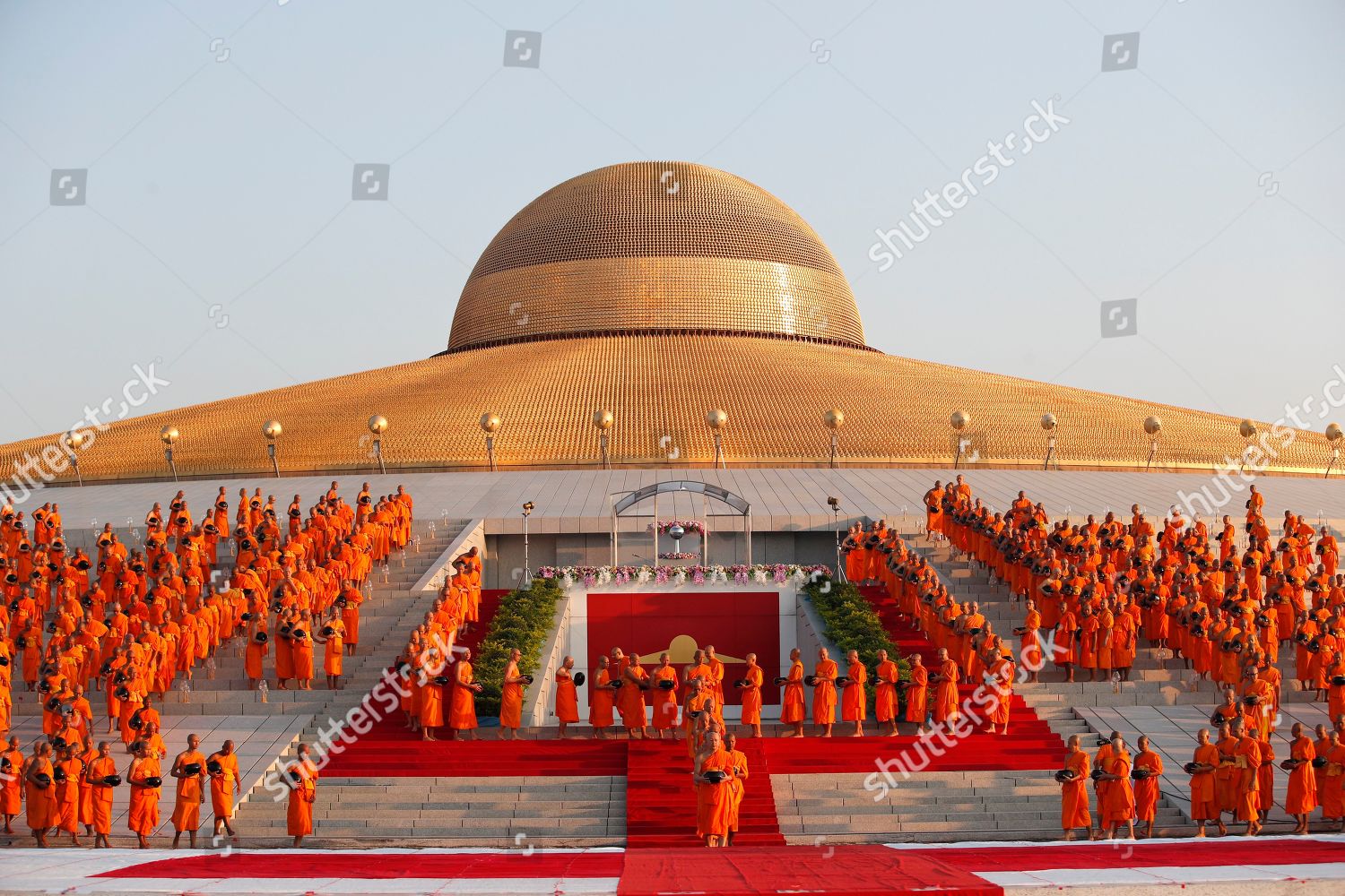 Thai Buddhist Monks Take Part Mass Morning Editorial Stock Photo Stock Image Shutterstock