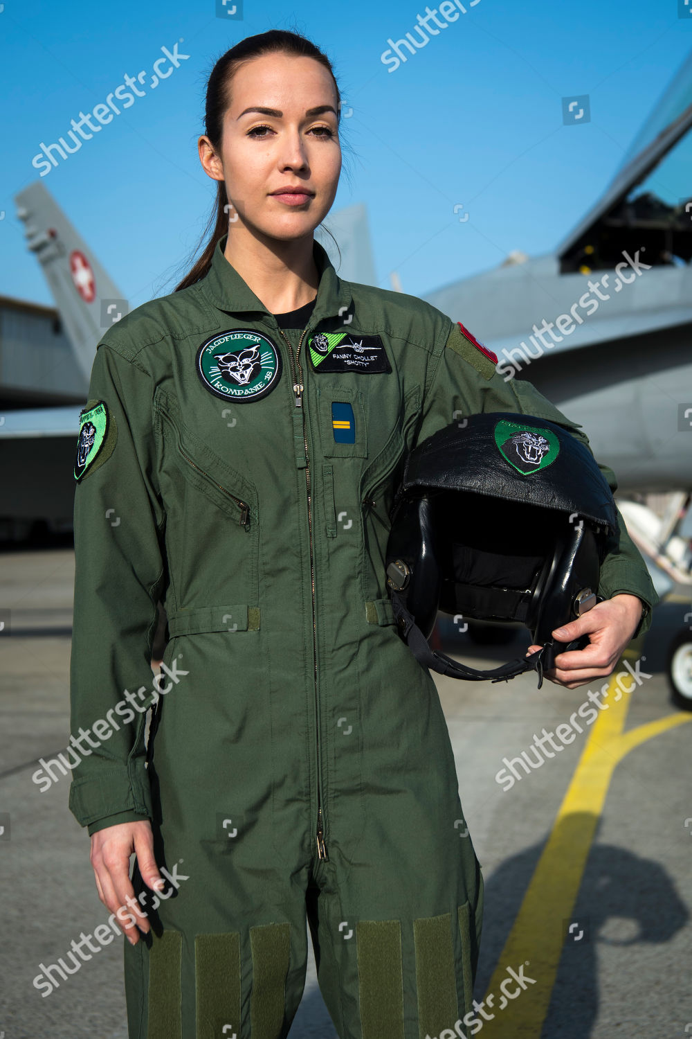 Fanny Chollet first female fighter pilot Swiss Editorial Stock Photo ...
