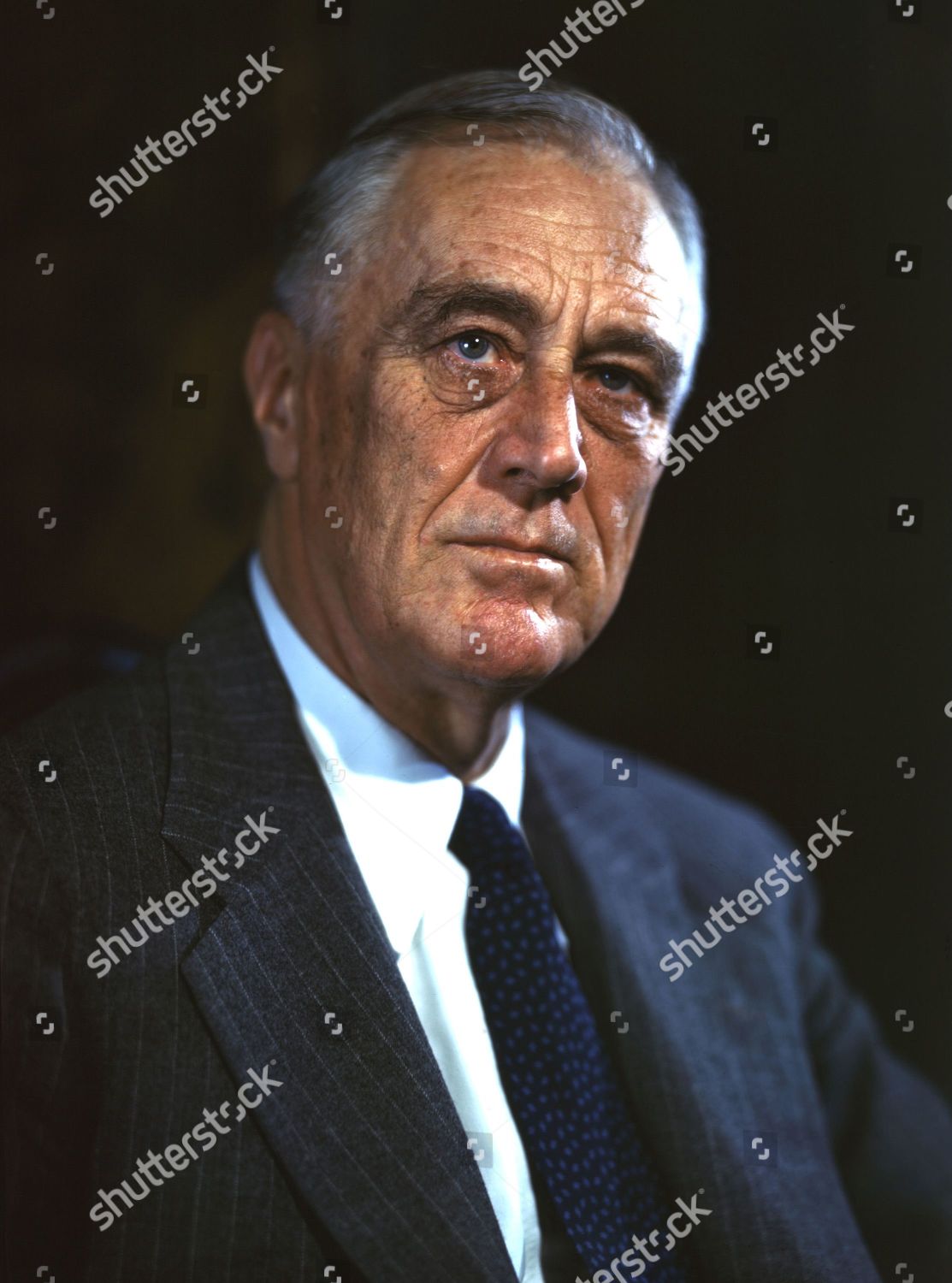 Franklin Roosevelts Official 1944 Campaign Portrait Editorial Stock ...