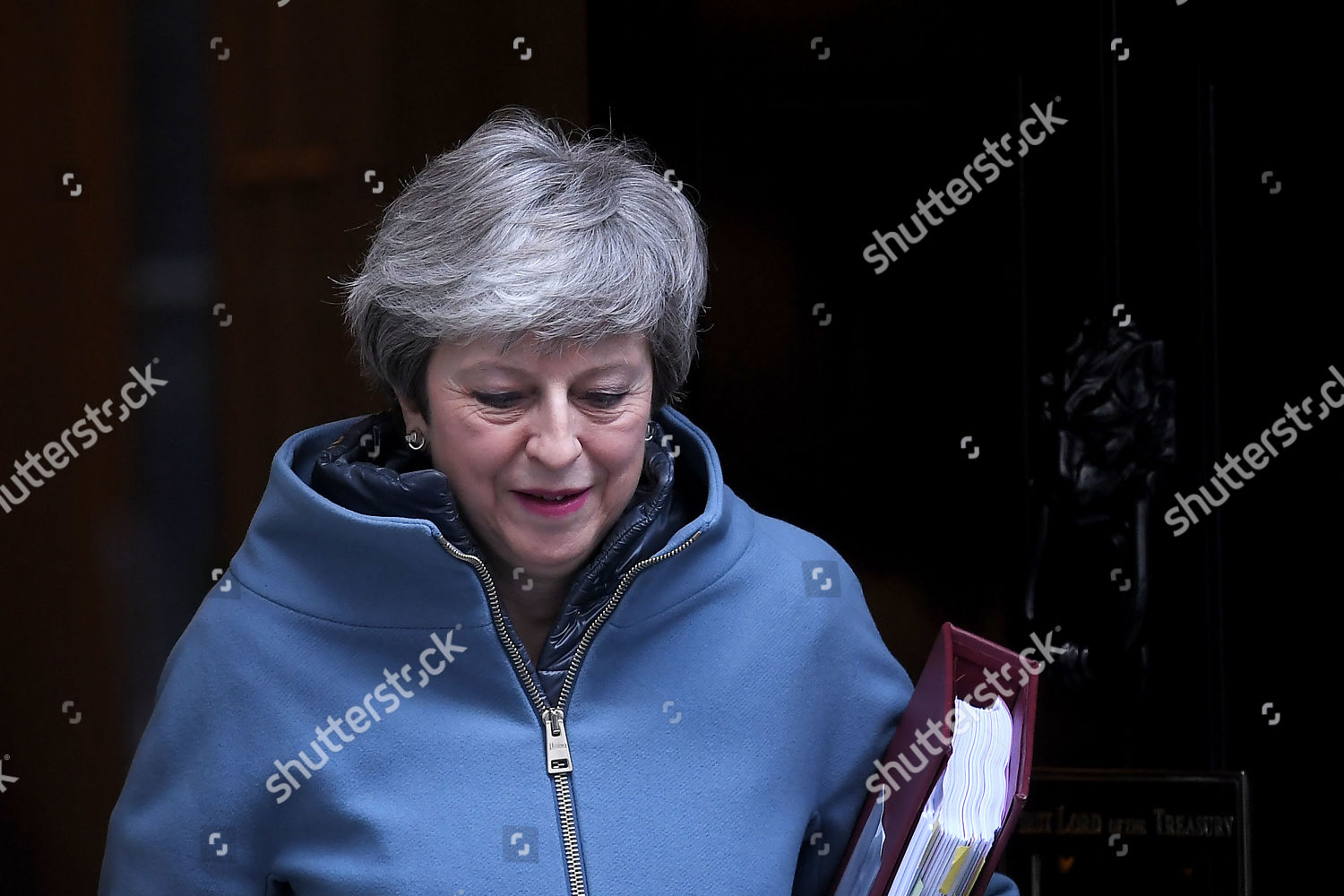 Theresa May Leaves No10 Downing Street Editorial Stock Photo - Stock ...