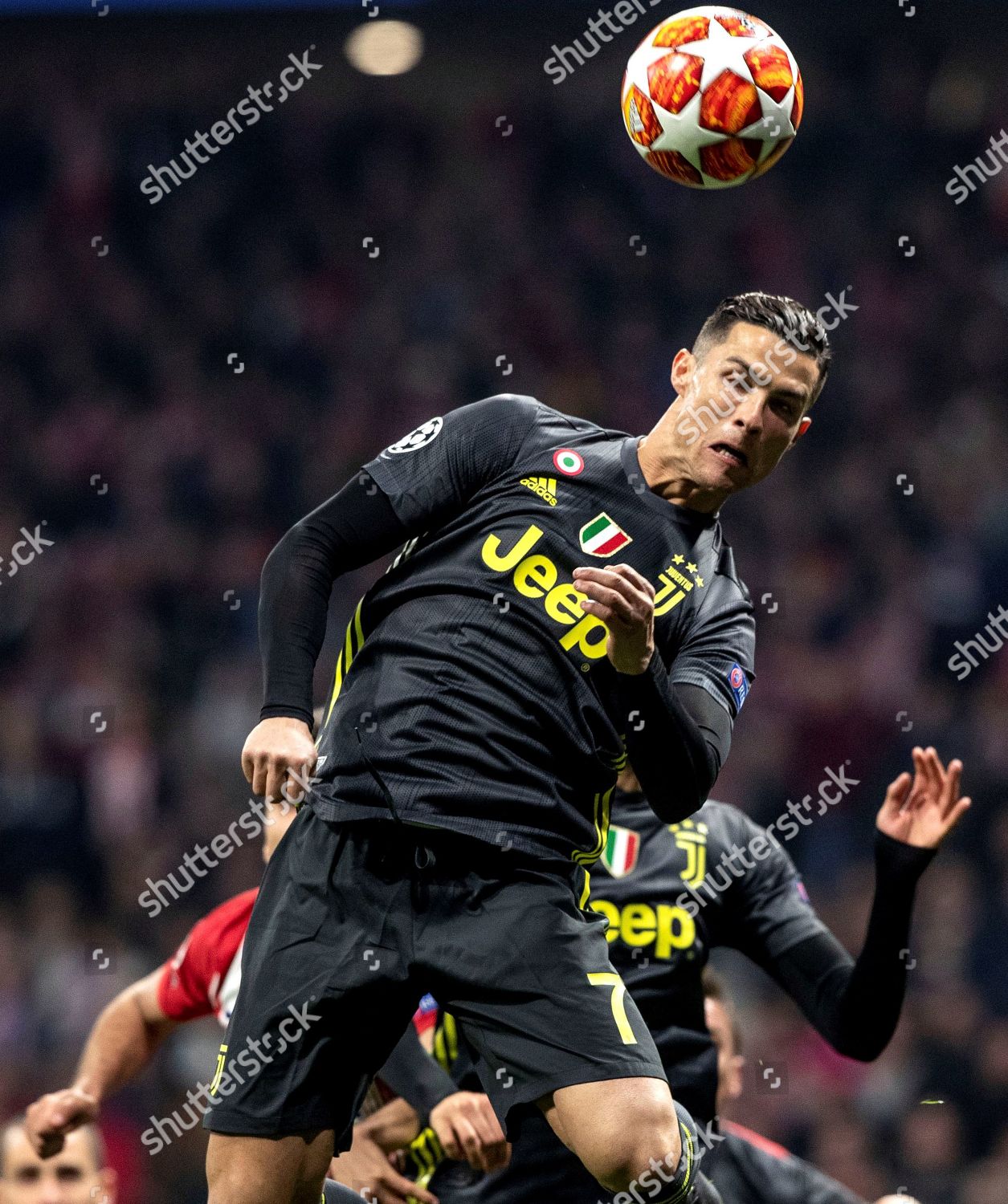 Cristiano Ronaldo heads the ball during the World Football Challenge game –  Stock Editorial Photo © photoworksmedia #18766571