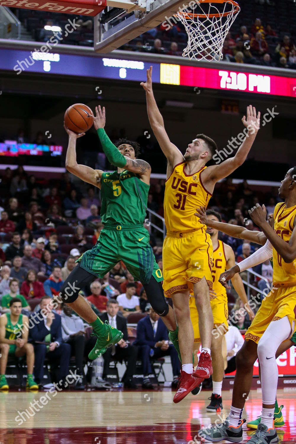 Los Angeles Ca Oregon Ducks Forward Miles Editorial Stock