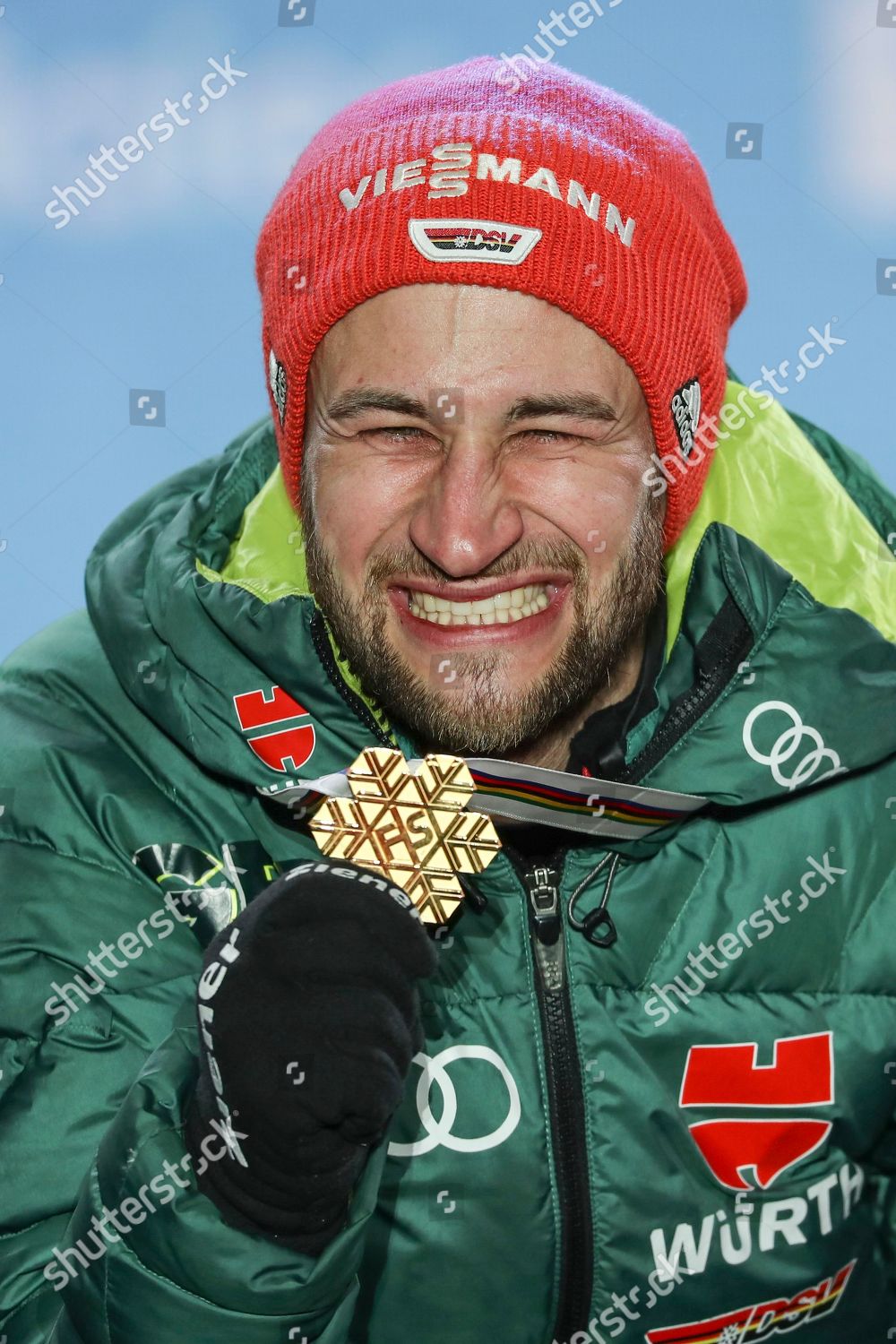 Markus Eisenbichler Germany Celebrates On Podium Editorial Stock Photo