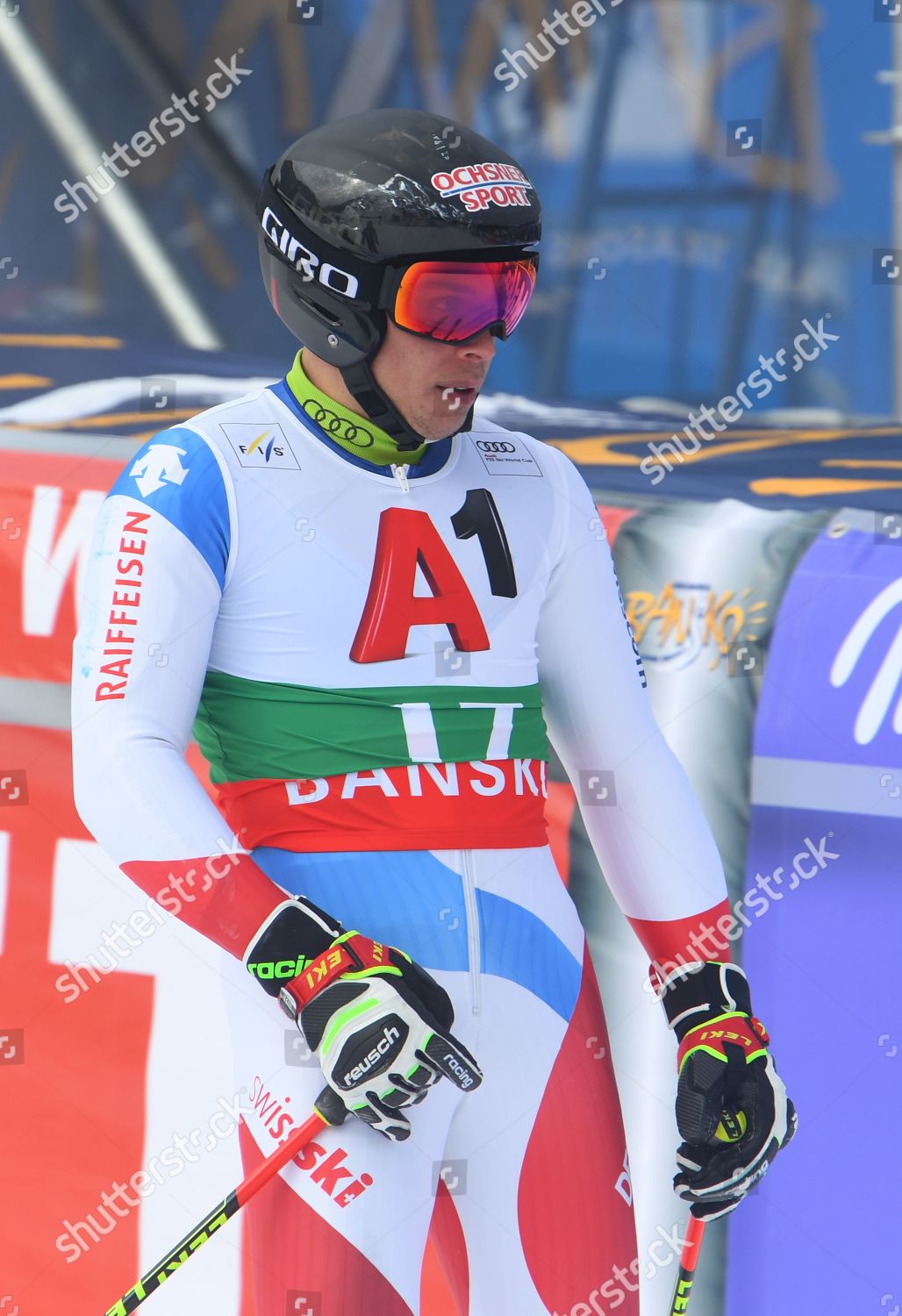 Gino Caviezel Switzerland Reacts Finish Area Editorial Stock Photo