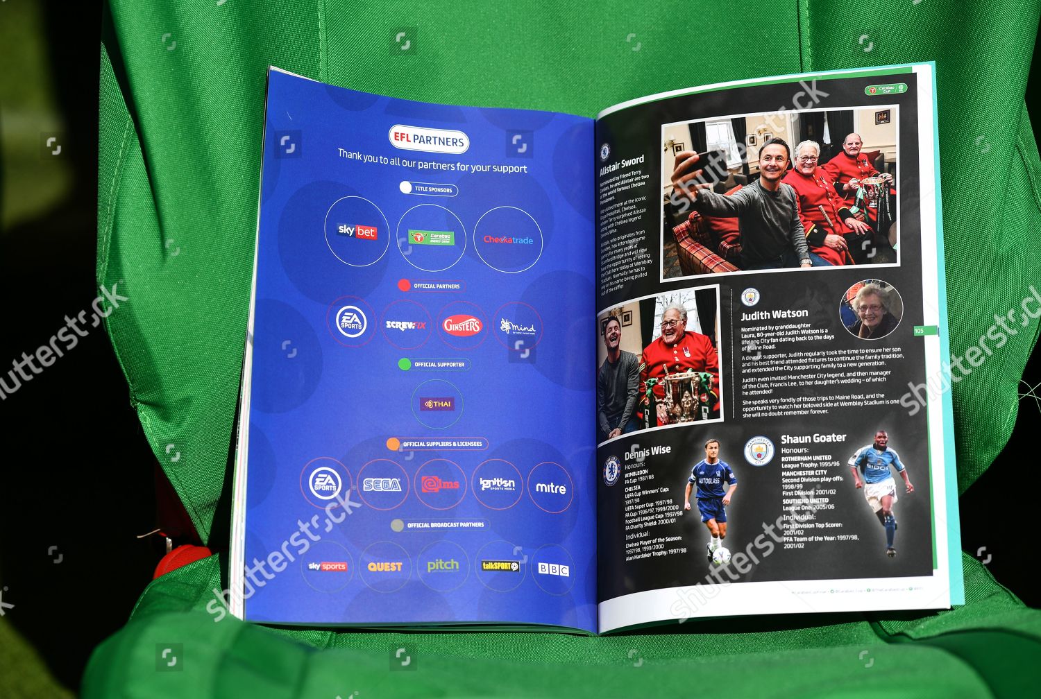 Carabao Cup Final Programme Editorial Stock Photo Stock Image