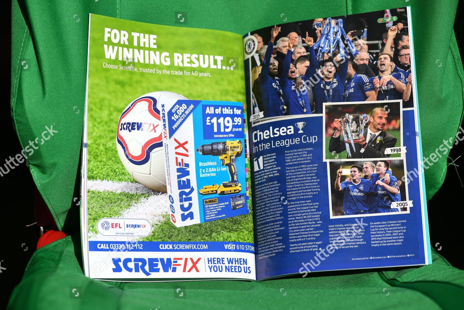 Carabao Cup Final Programme Editorial Stock Photo Stock Image