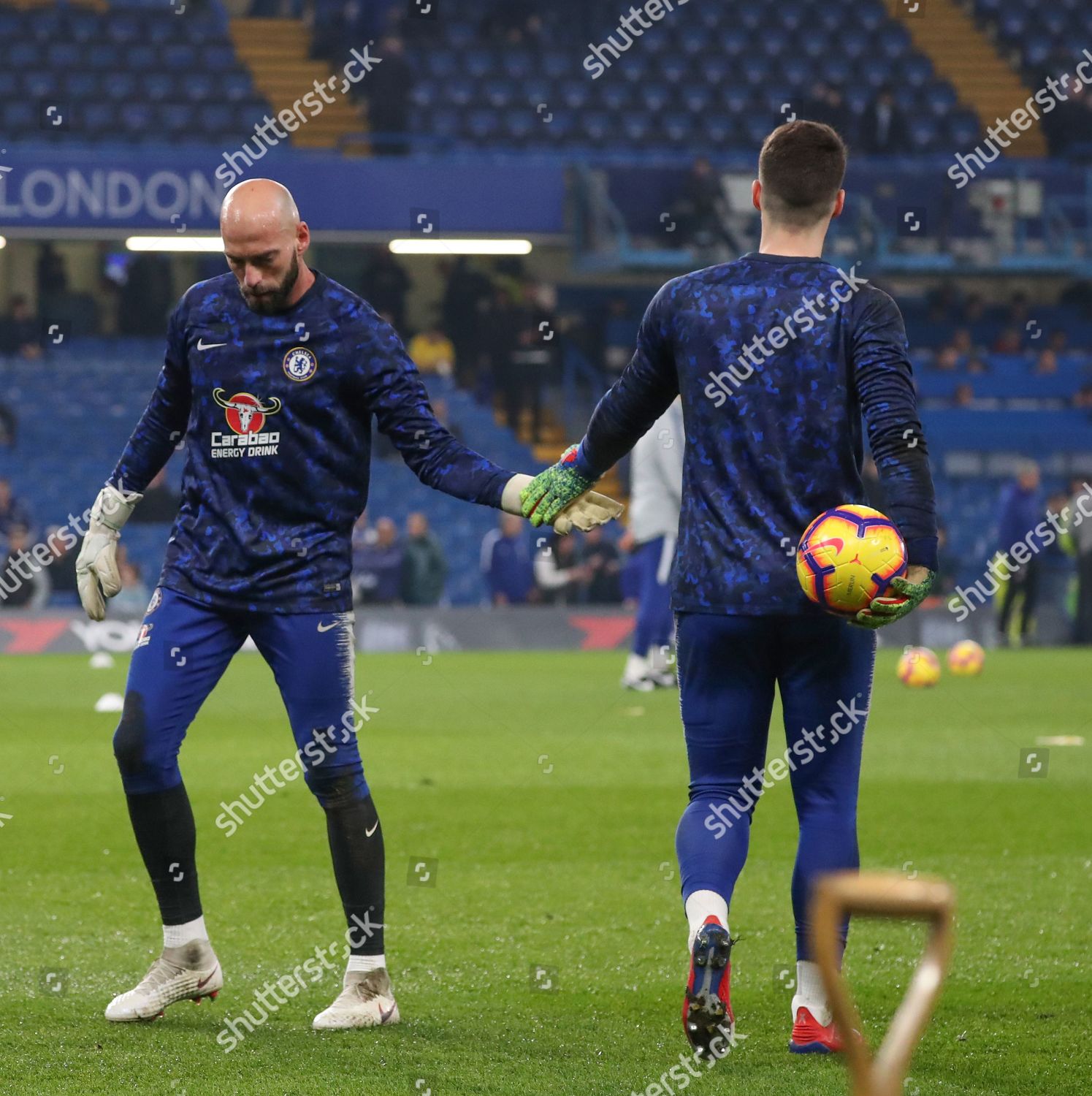 Goalkeepers Kepa Arrizabalaga Willy Caballero Chelsea Editorial Stock ...