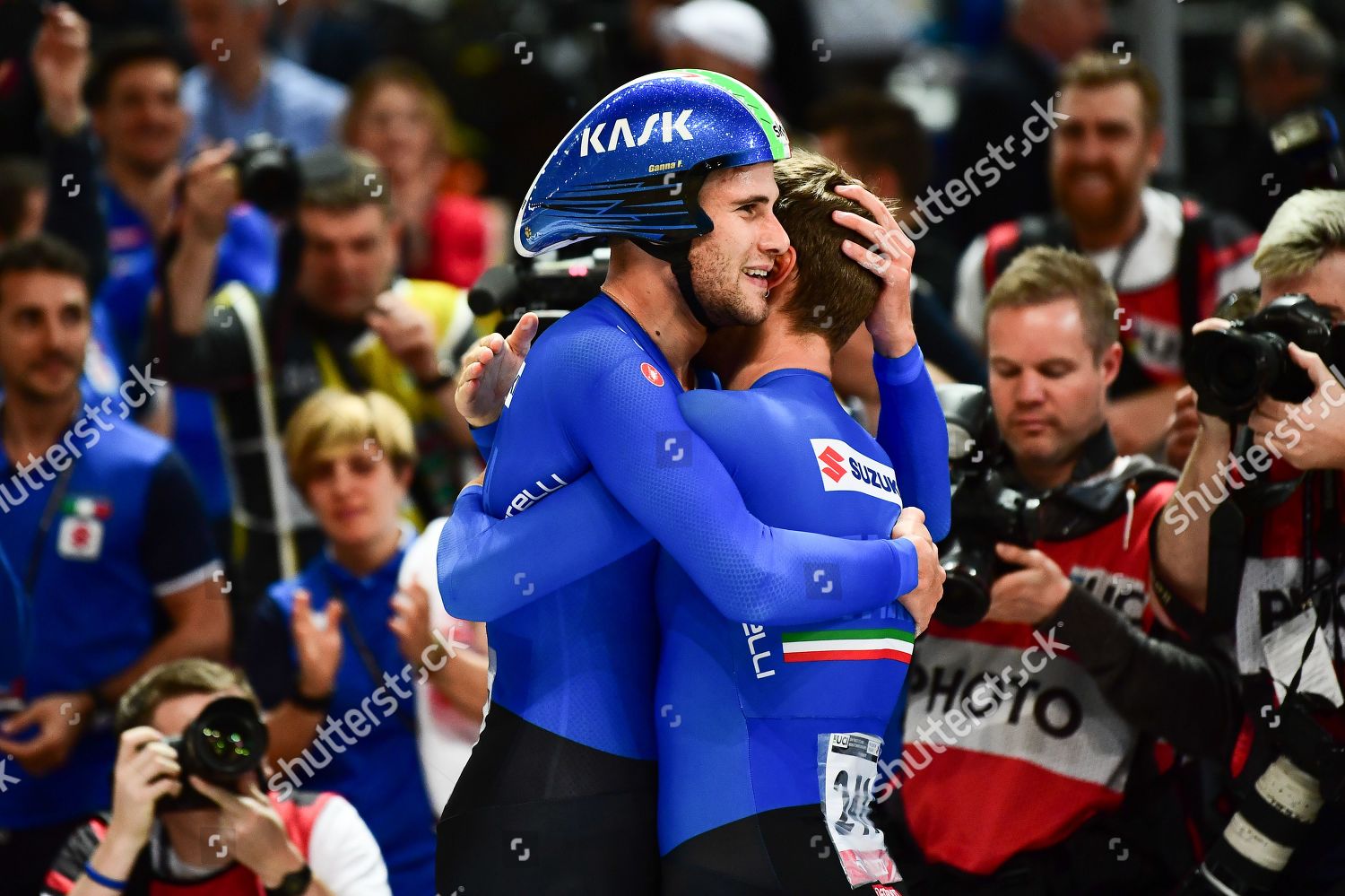 Filippo Ganna Italy Celebrates Winning Mens Editorial Stock Photo ...