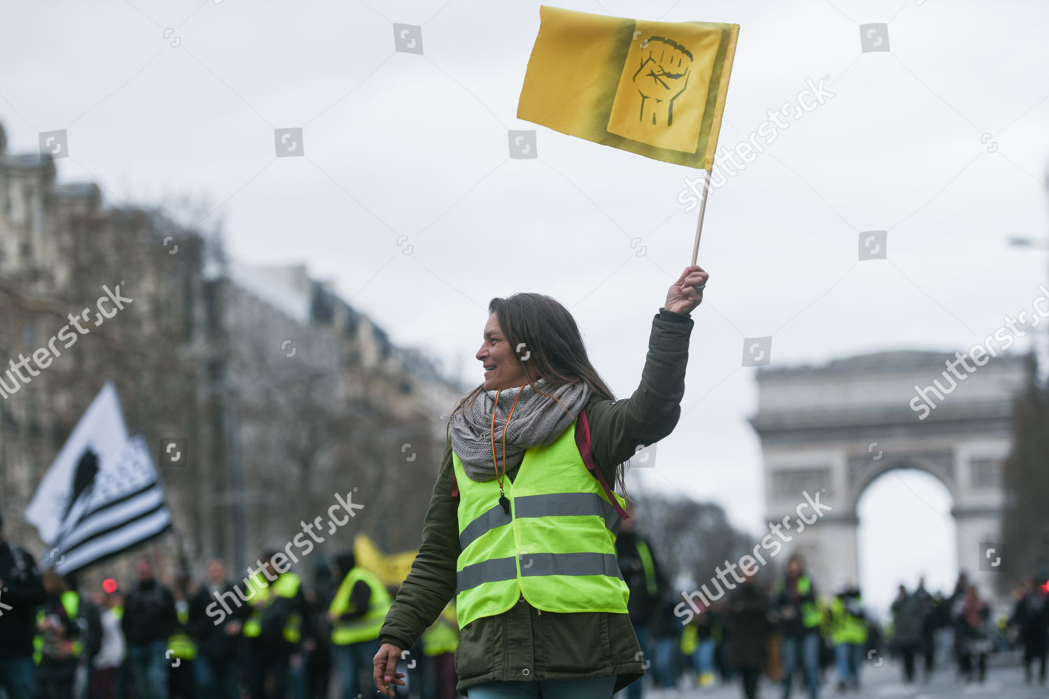 Gilet Jaune Yellow Vest Protesting Against President