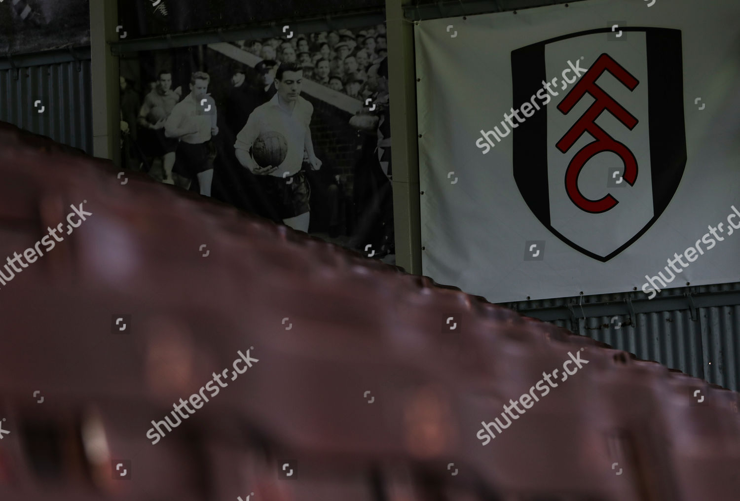 Old Seats Stevenage Road Stand Craven Cottage Editorial Stock