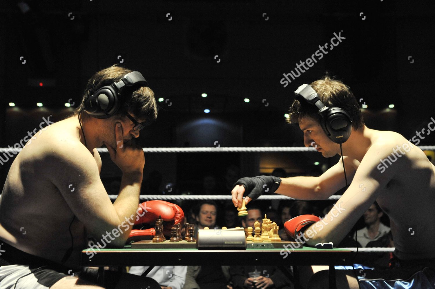 Chess Boxers Tim Woolgar Matt Crazy Editorial Stock Photo - Stock Image